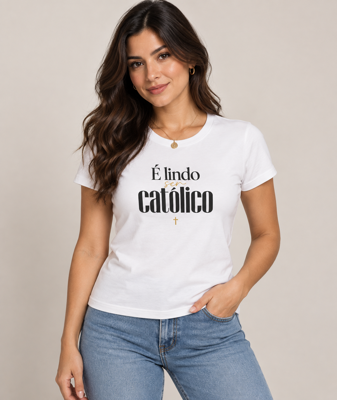 Camiseta É Lindo Ser Católico