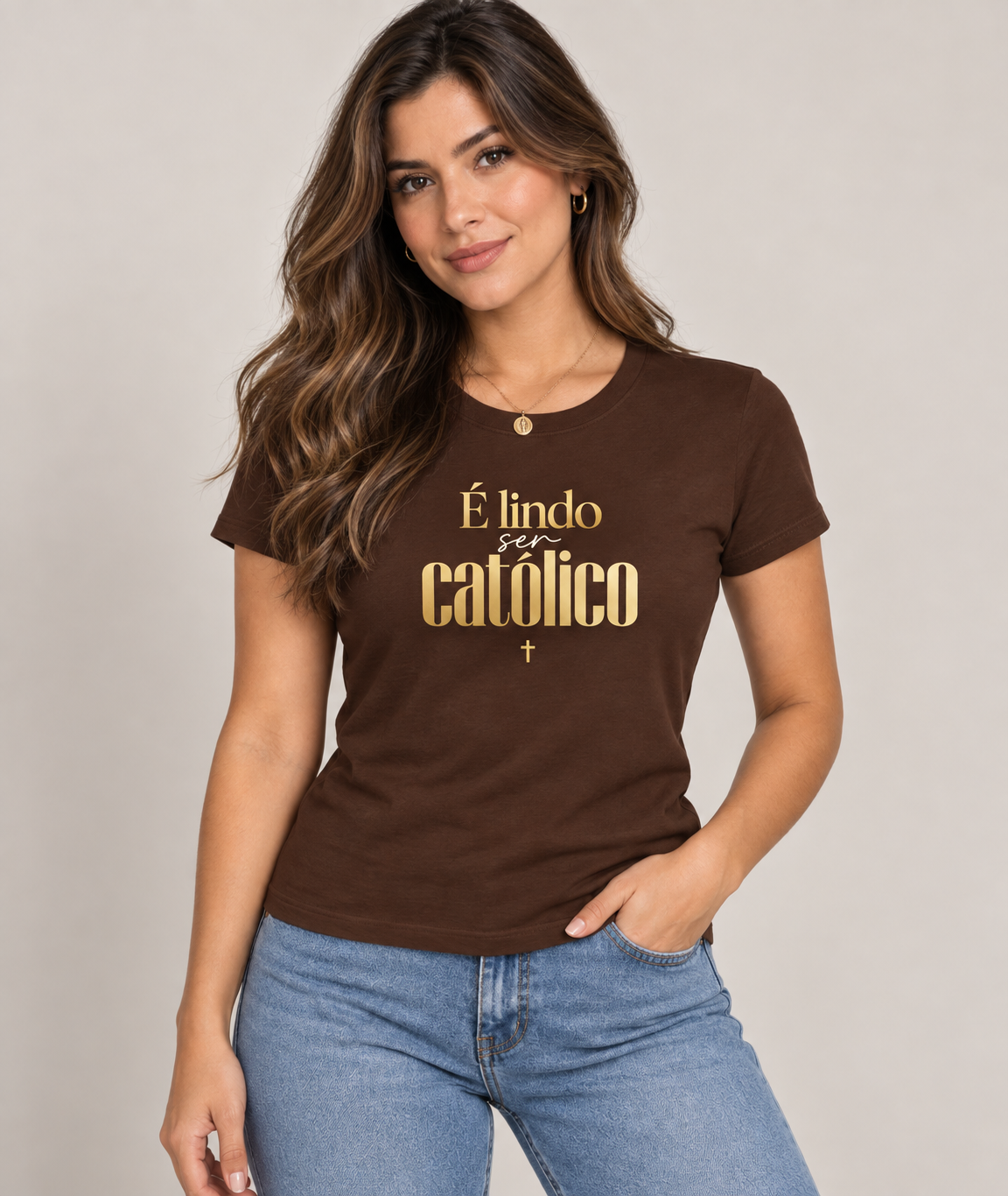 Camiseta É Lindo Ser Católico