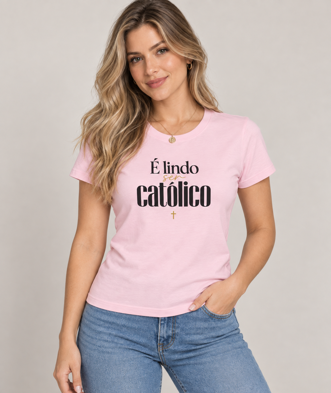Camiseta É Lindo Ser Católico