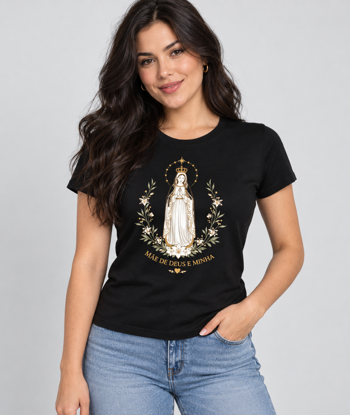Camiseta Mãe de Deus e Minha