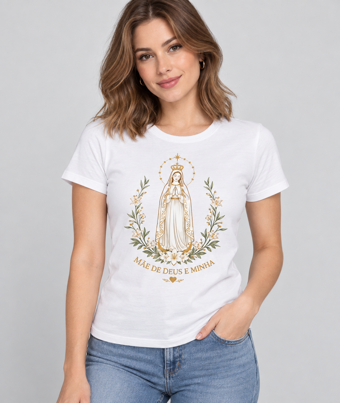 Camiseta Mãe de Deus e Minha