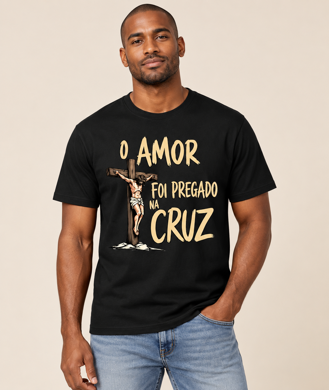 Camiseta O Amor Foi Pregado Na Cruz