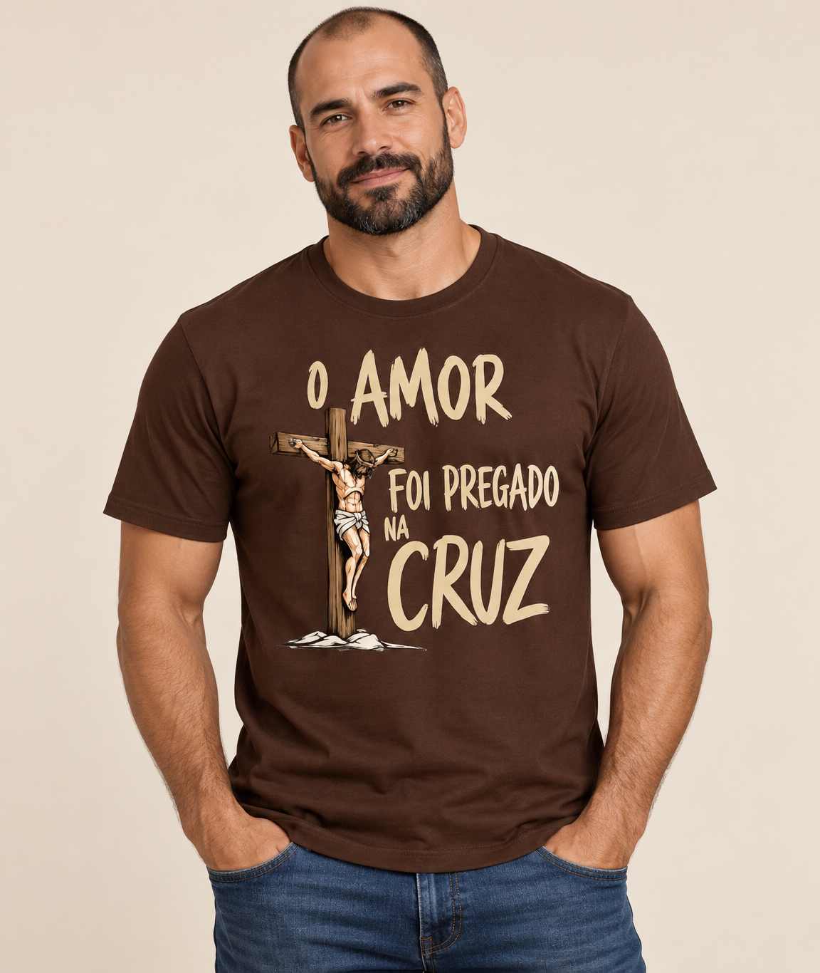 Camiseta O Amor Foi Pregado Na Cruz