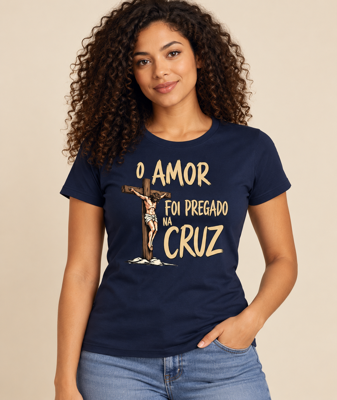 Camiseta O Amor Foi Pregado Na Cruz
