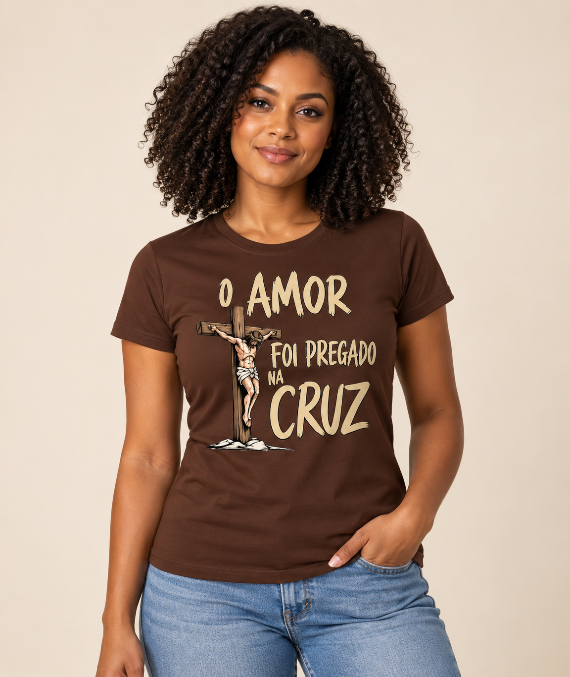 Camiseta O Amor Foi Pregado Na Cruz